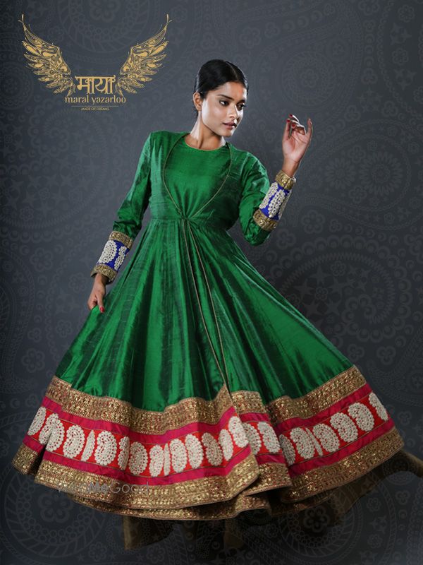 Photo of dark green anarkali