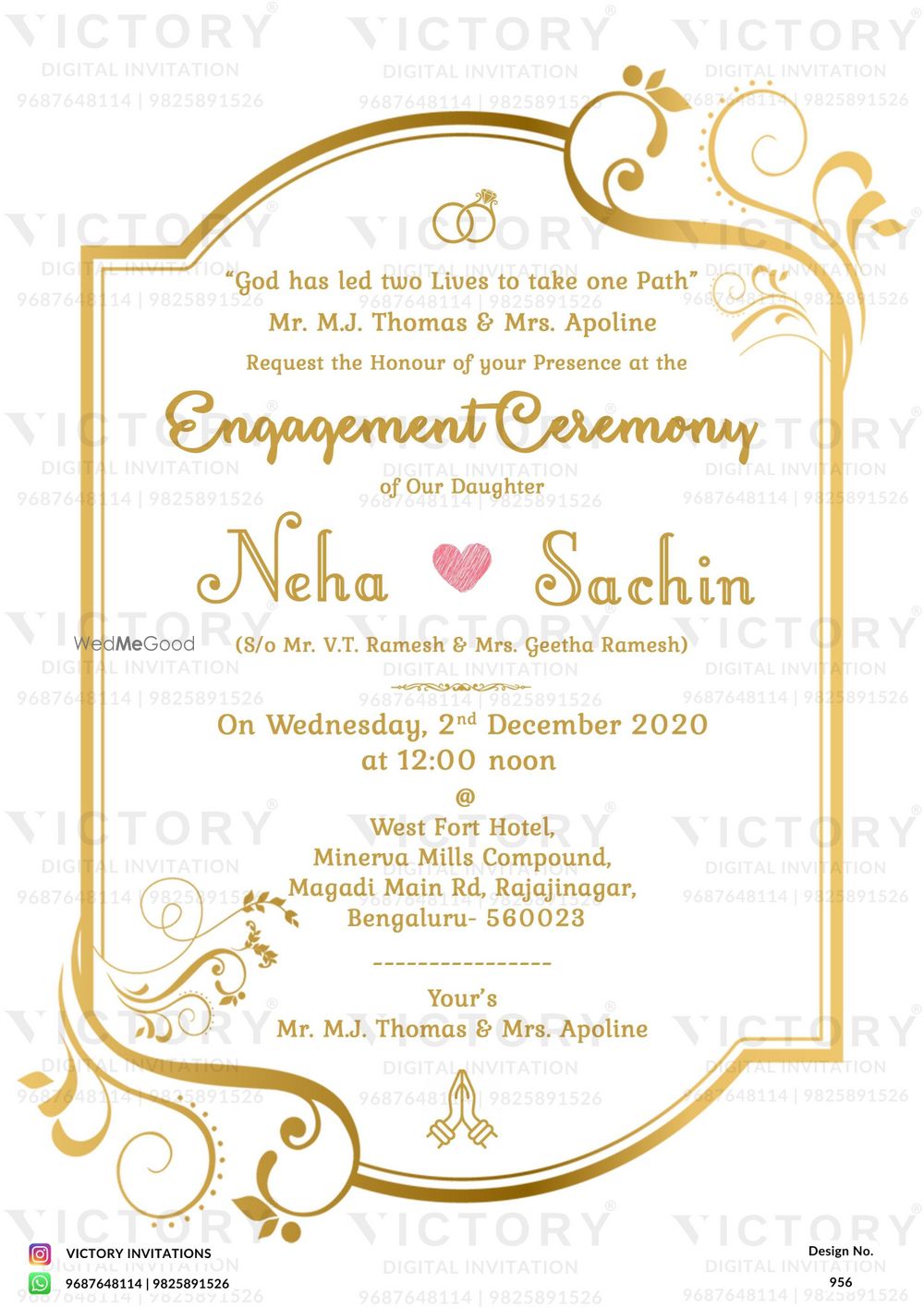 Photo From Engagement - By Victory Invitations