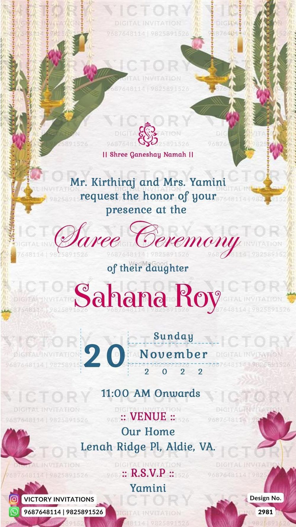 Photo From Half Saree Ceremony - By Victory Invitations