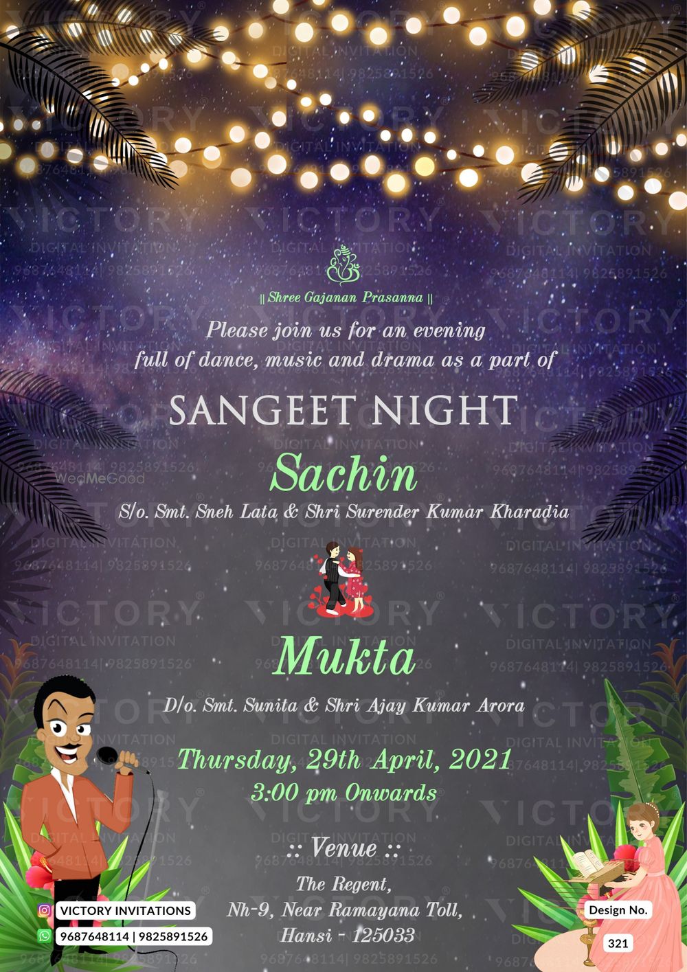 Photo From Sangeet Ceremony - By Victory Invitations