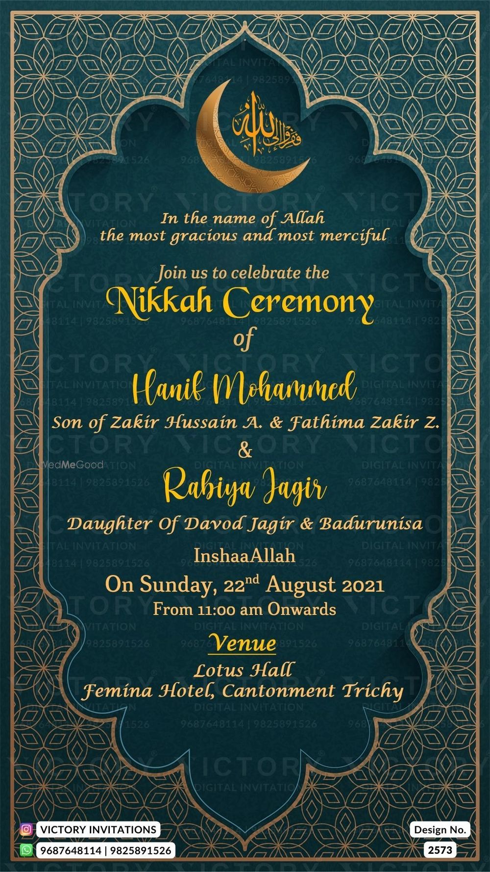 Photo From Nikah Ceremony - By Victory Invitations