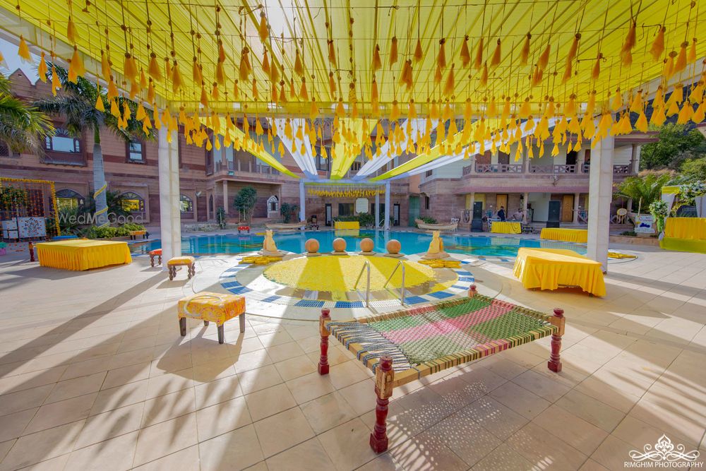 Photo From Pool Side Area Haldi Decor Ideas - By Chirag Events and Entertainment