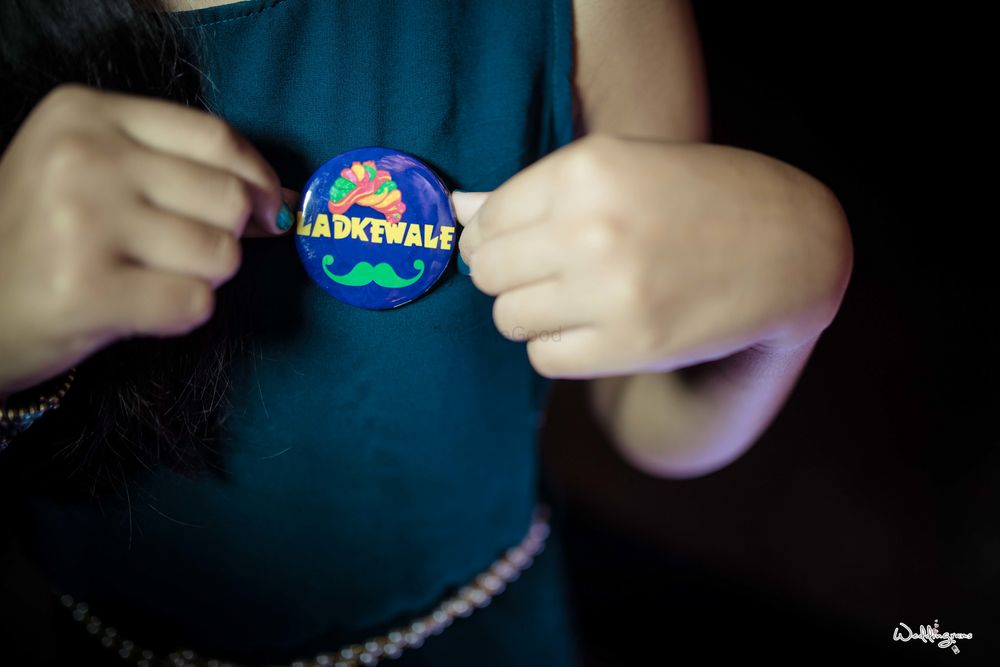 Photo of Ladkewala badges in blue for family