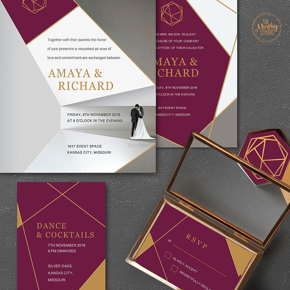 Photo From GEOMETRIC LUXE WEDDING INVITATIONS - By The Murphy Studio