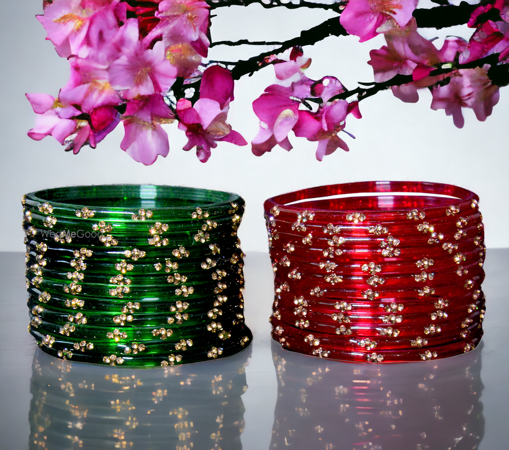 Photo From Khannak Zircon Work Bangles in Green and Red Colour - By Khannak