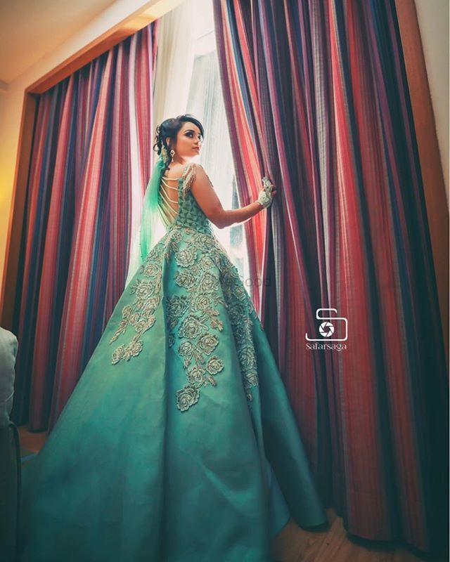 Photo of Blue cocktail gown