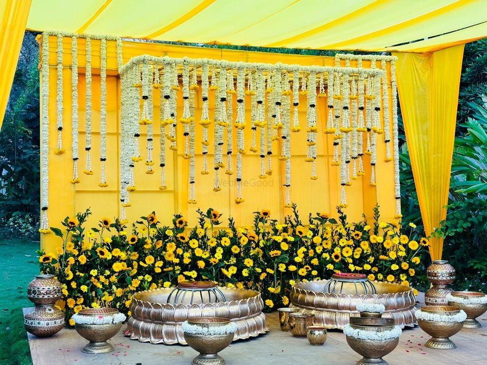 Photo From Haldi & Mehandi Backdrops  - By New Lotus Flower Decoration