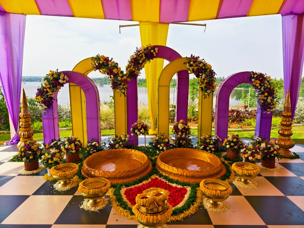 Photo From Haldi & Mehandi Backdrops  - By New Lotus Flower Decoration