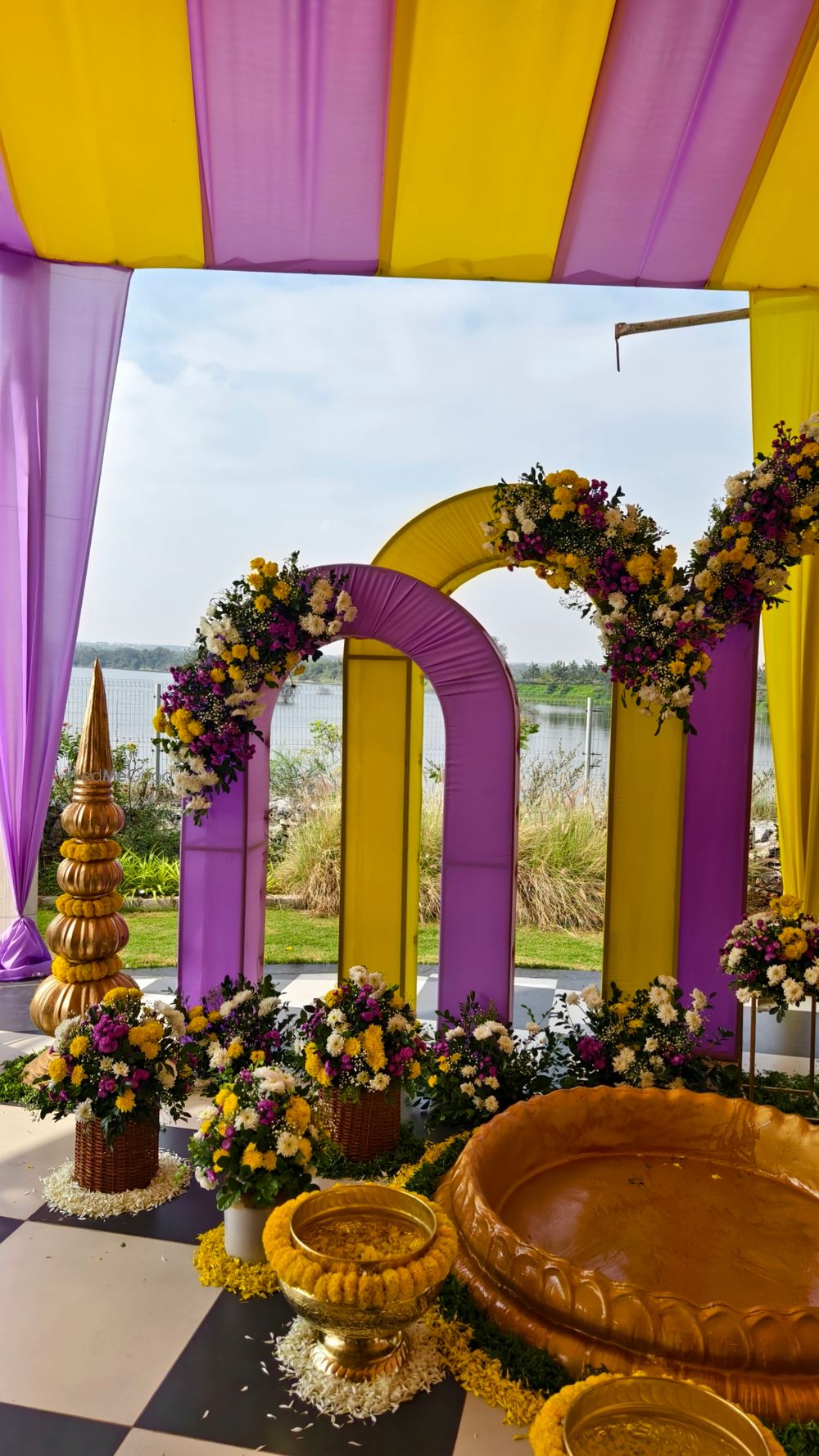 Photo From Haldi & Mehandi Backdrops  - By New Lotus Flower Decoration