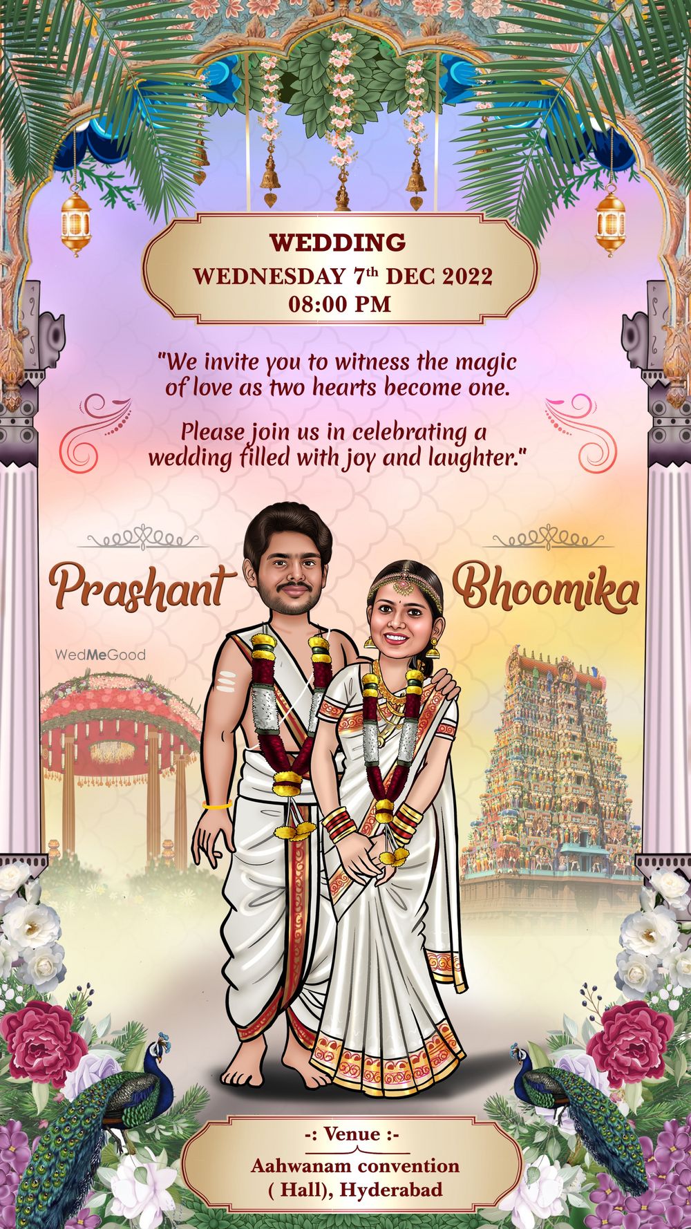 Photo From South Indian Wedding Caricature Invitation - By Prashant Arts