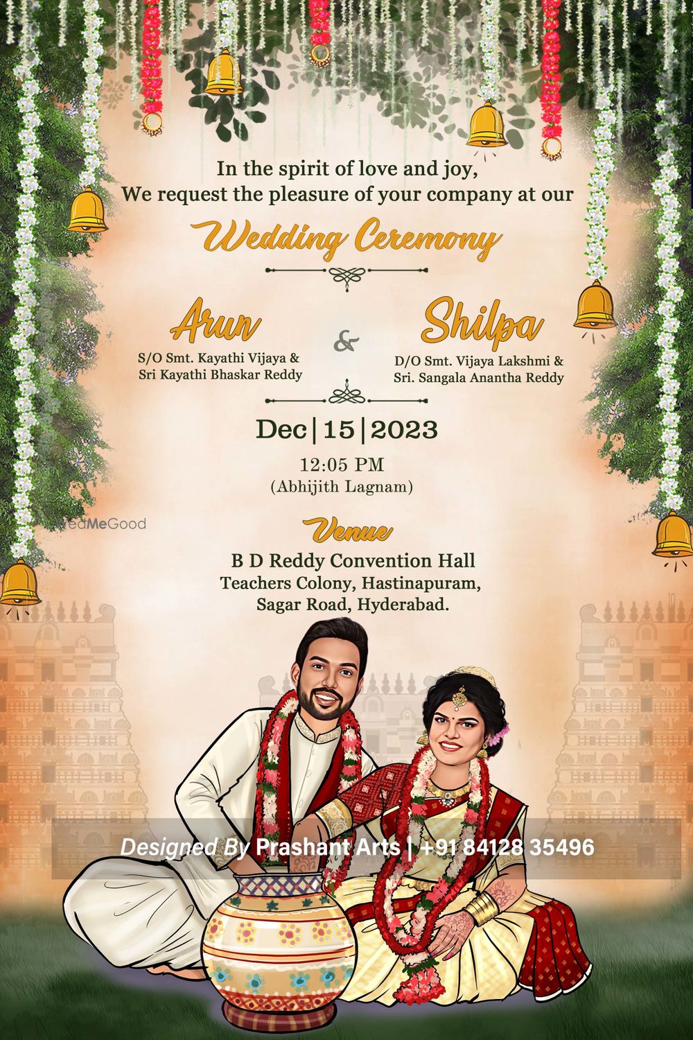 Photo From South Indian Wedding Caricature Invitation - By Prashant Arts