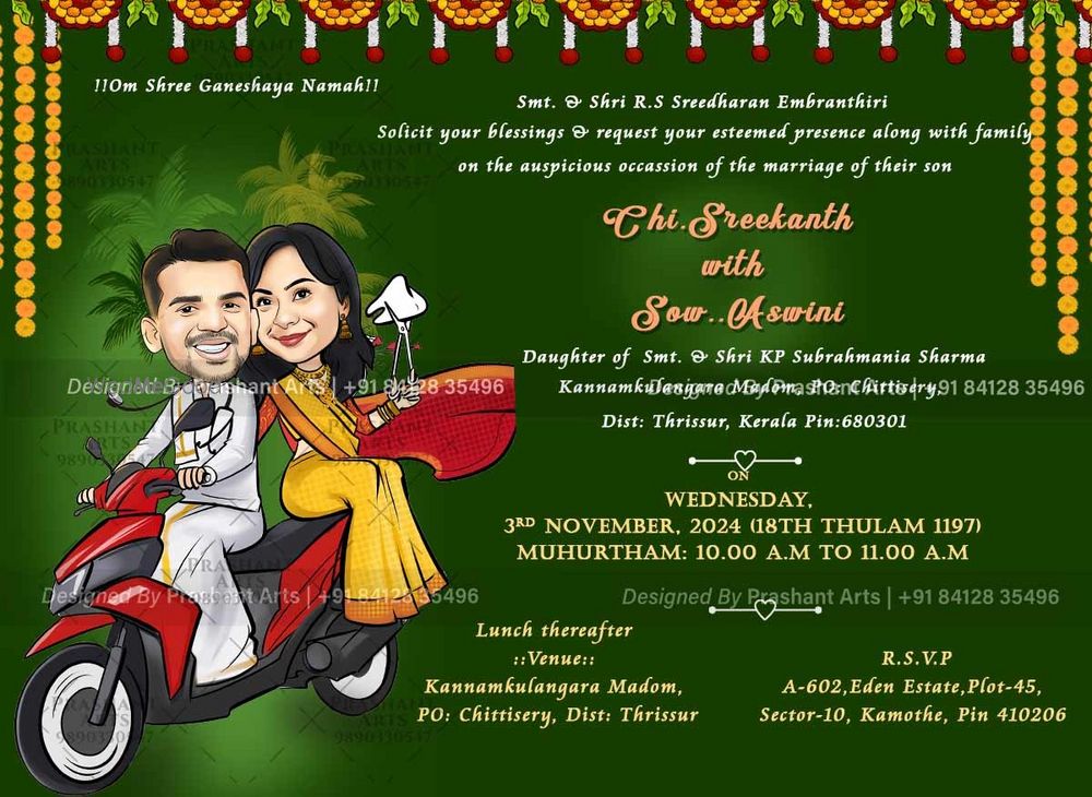 Photo From South Indian Wedding Caricature Invitation - By Prashant Arts