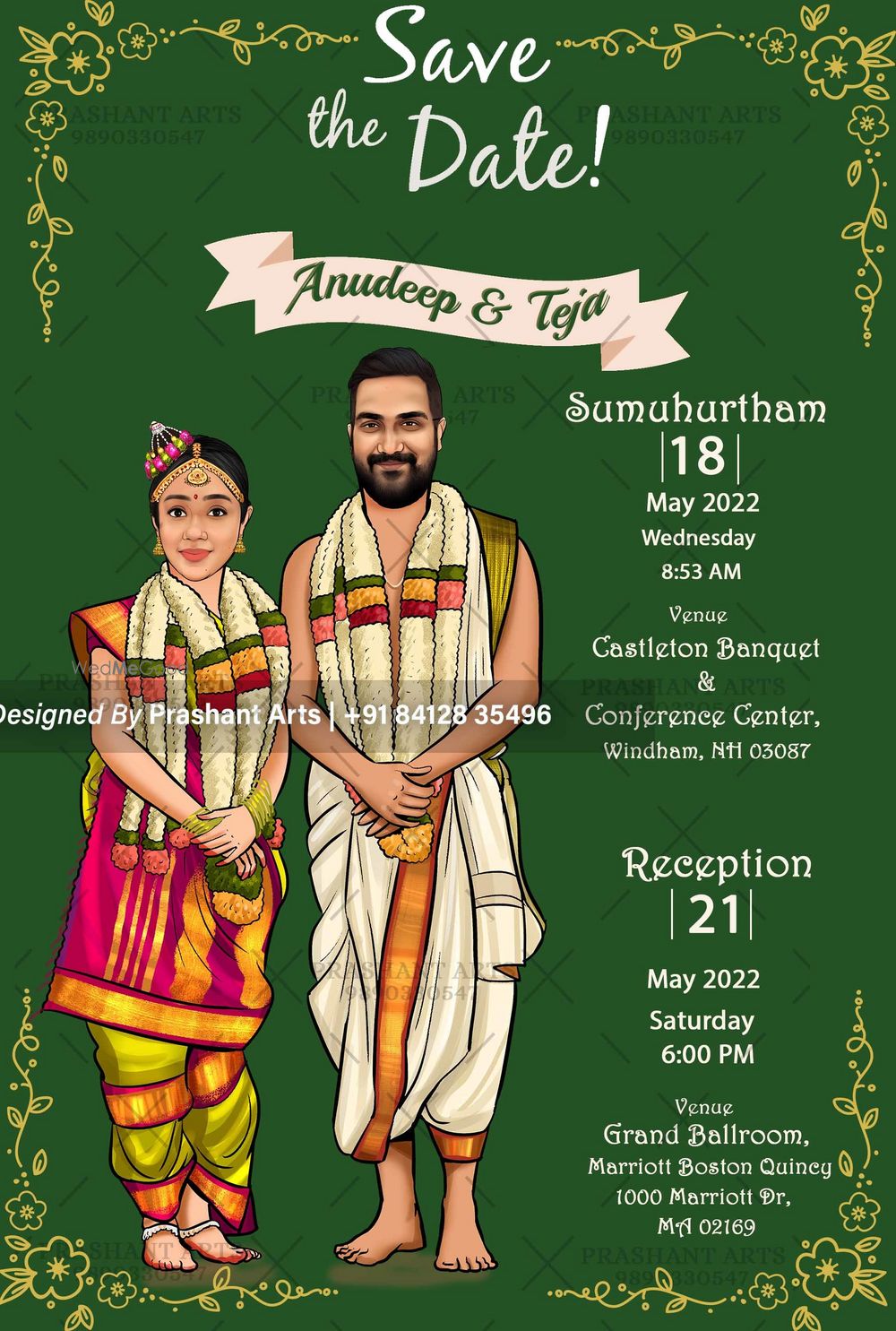 Photo From South Indian Wedding Caricature Invitation - By Prashant Arts