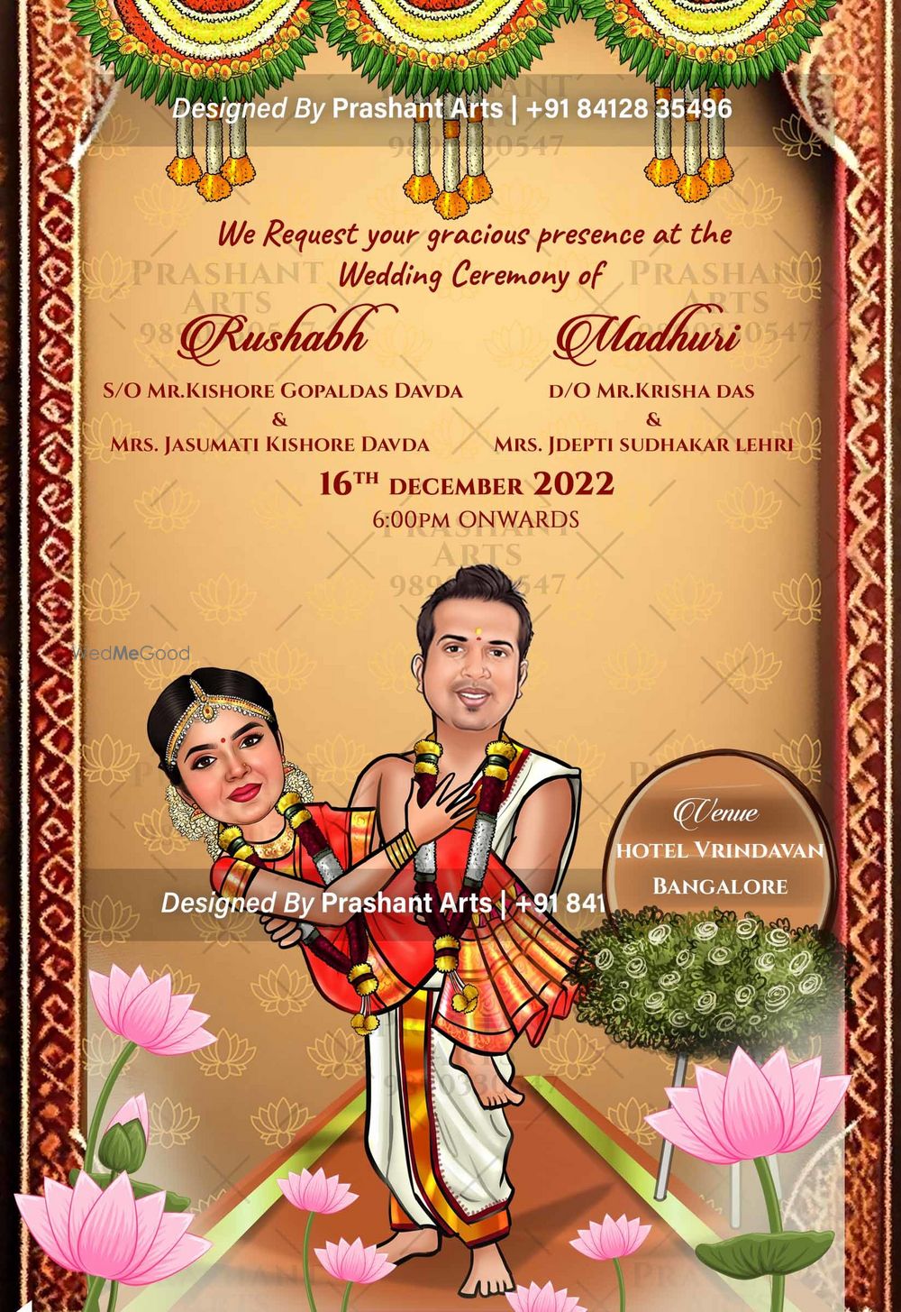 Photo From South Indian Wedding Caricature Invitation - By Prashant Arts