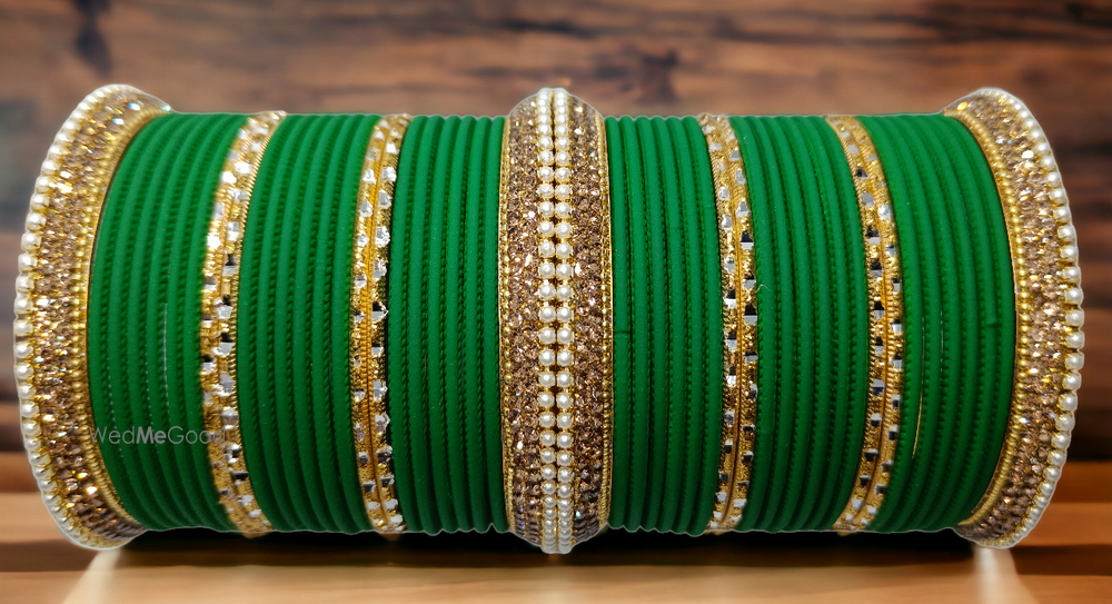 Photo From Khannak Green Zircon and Pearl Bangle set - By Khannak