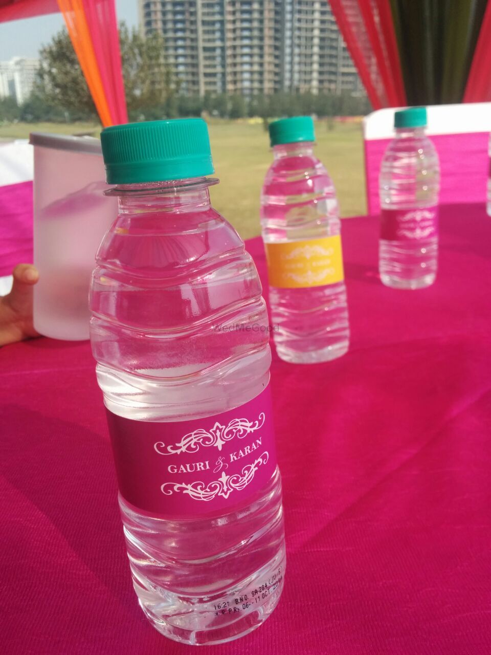 Photo of personalised water bottle stickers