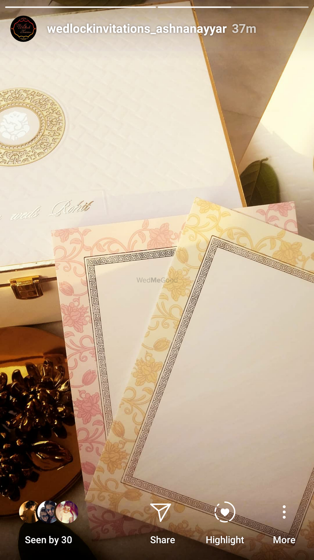 Photo From Classic White and Gold Invite - By Wedlock Invitations