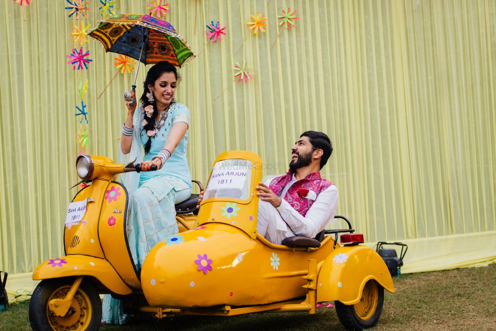 Photo of Mehendi prop photobooth scooter with side car