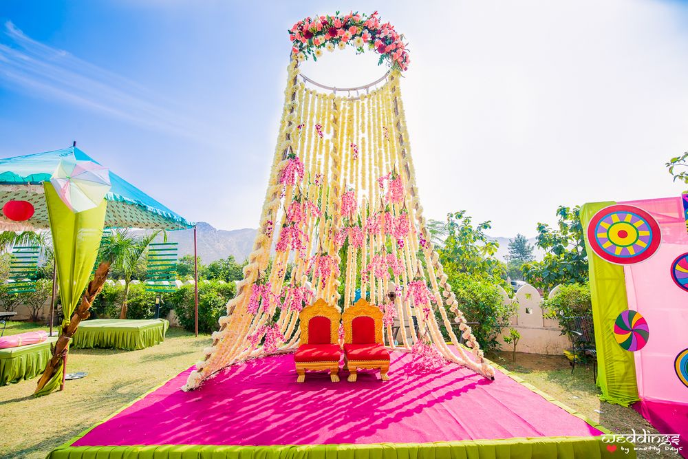 Photo of Mehendi bridal seat decor ideas