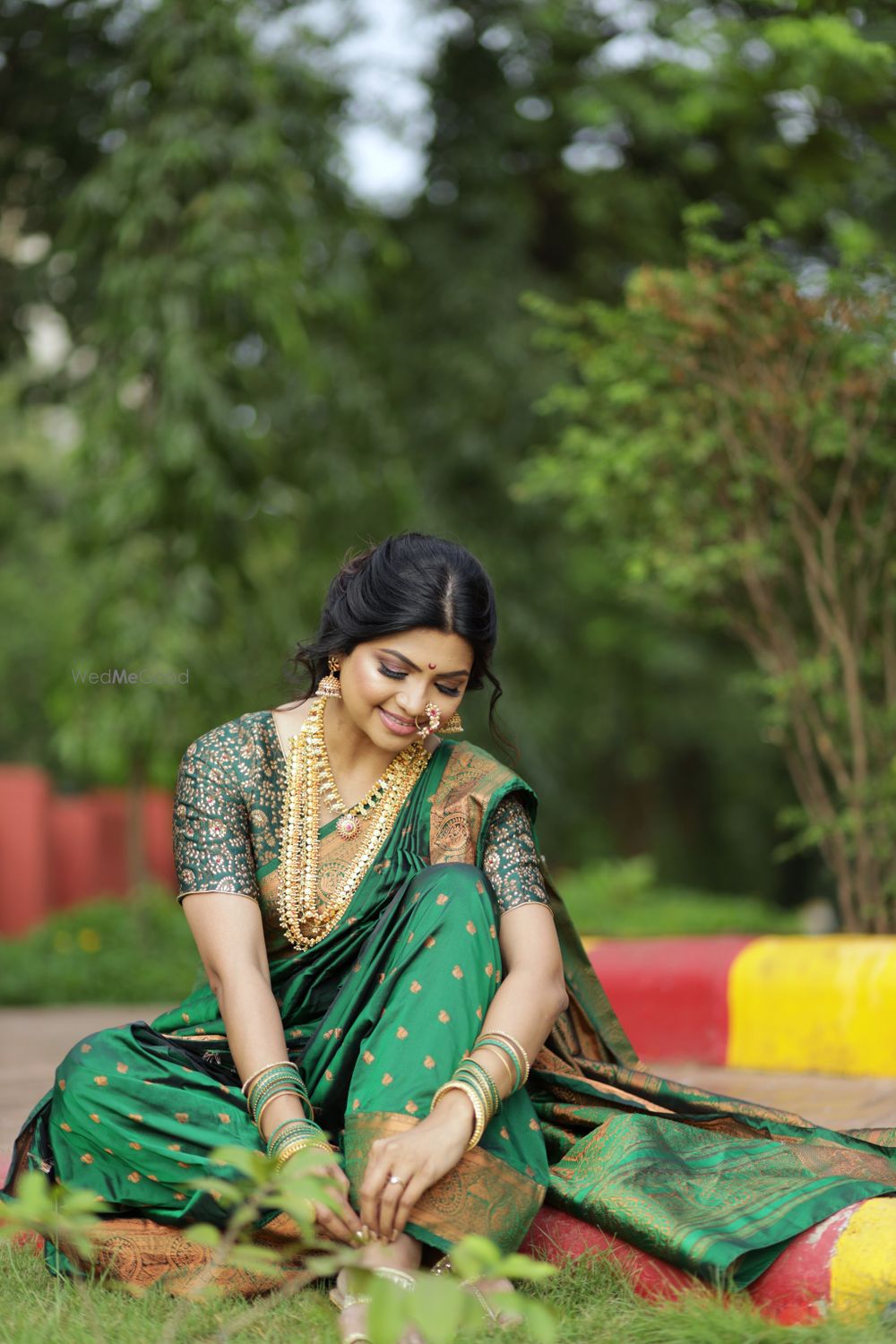 Photo From Maharashtrian Green saree Look - By Wow - Makeup Artist Reena