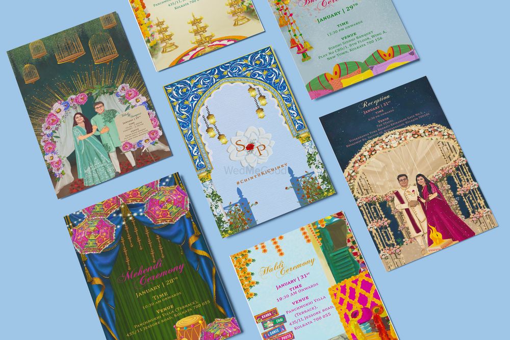 Photo From Modern Traditional themed Invite - By Designed by Prathana 