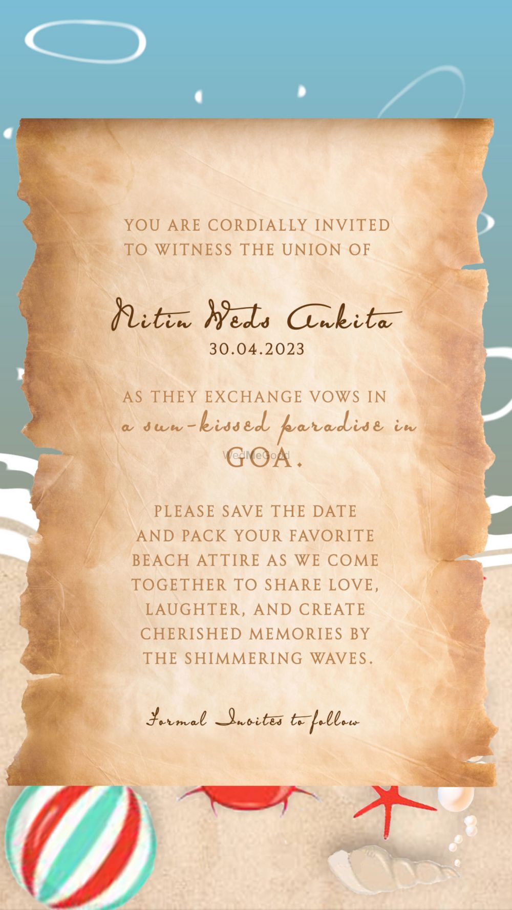 Photo From Beach Wedding Themed Invites - By Designed by Prathana 