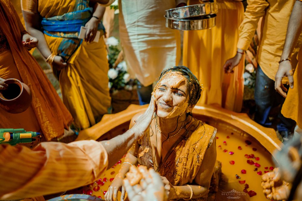 Photo From Priyanka & Shashikiran | Haldi Ceremony Photography - By Destiny Tales