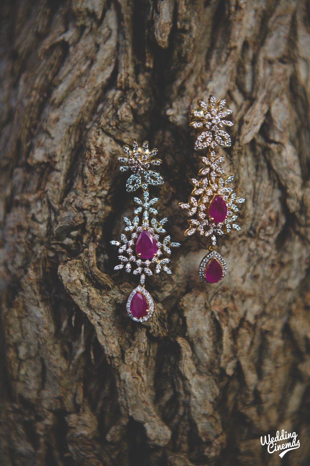 Photo of Diamond and rubies earrings