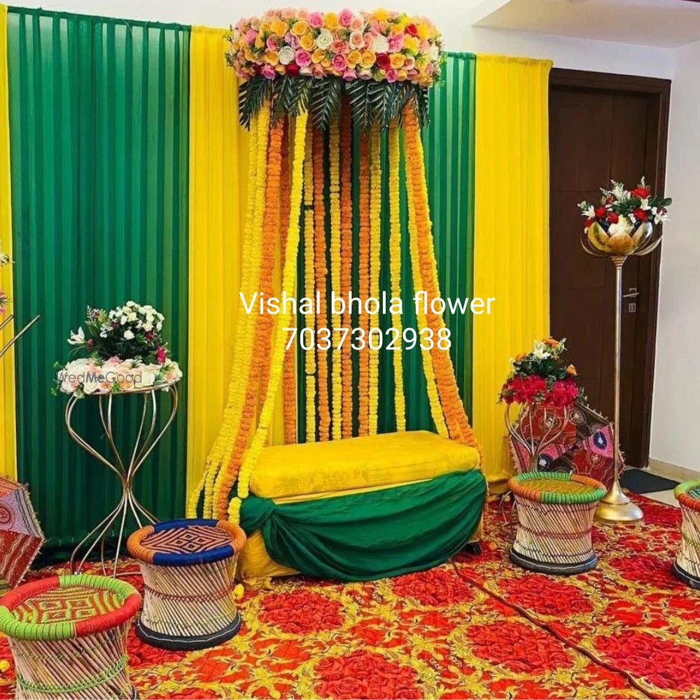 Photo From haldi ceremony decoration - By Vishal Bhola Flower and Decoration