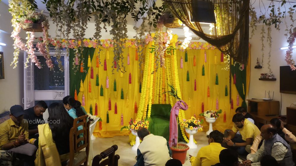 Photo From HALDI MEHNDI MAYURI MATHURIA vasant kun nivideta kunj k31 delhi on 22 November 2024 - By Golden Moment Decor