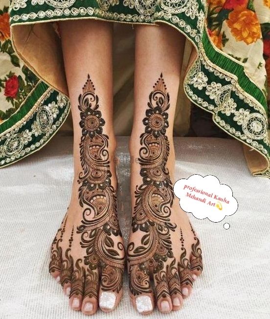 Photo From Bridal Leg special Disign - By Professional Kanha Mehandi Art