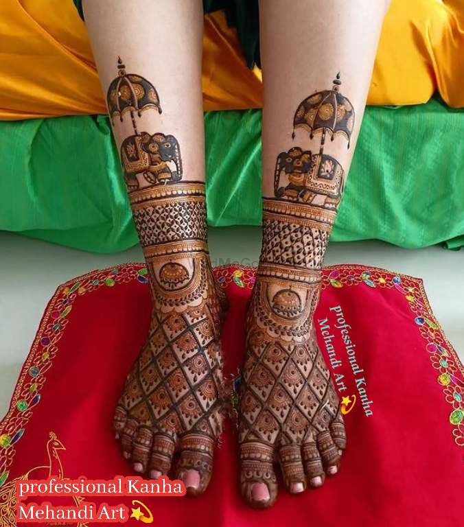 Photo From Bridal Leg special Disign - By Professional Kanha Mehandi Art