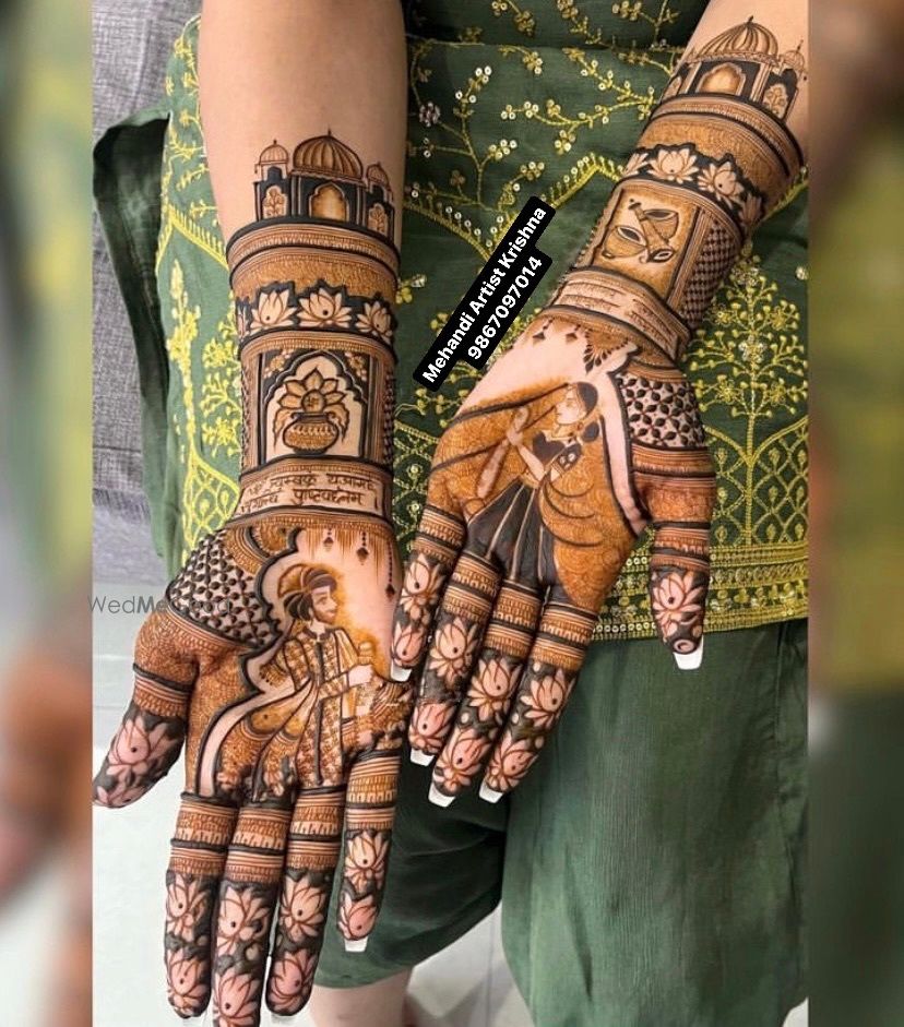 Photo From bridal mehandi hands design - By Mehendi Artist Krishna