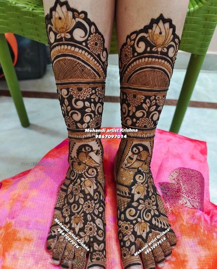 Photo From bridal mehandi legs design  - By Mehendi Artist Krishna