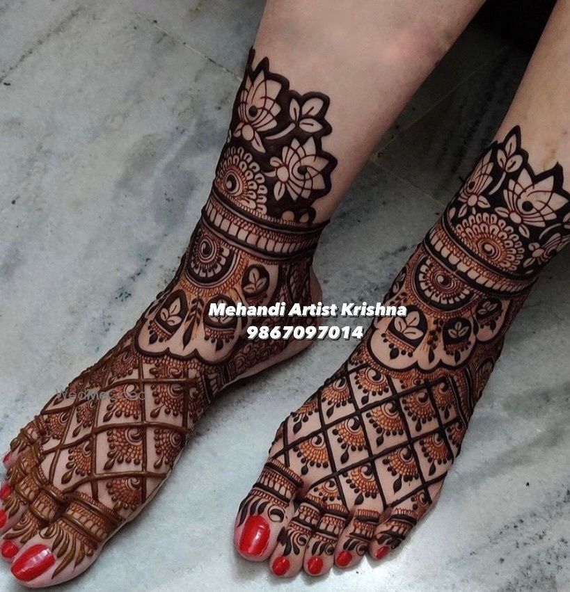 Photo From bridal mehandi legs design  - By Mehendi Artist Krishna