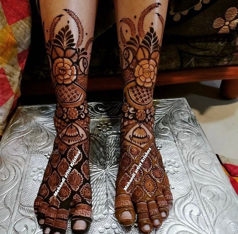 Photo From bridal mehandi legs design  - By Mehendi Artist Krishna