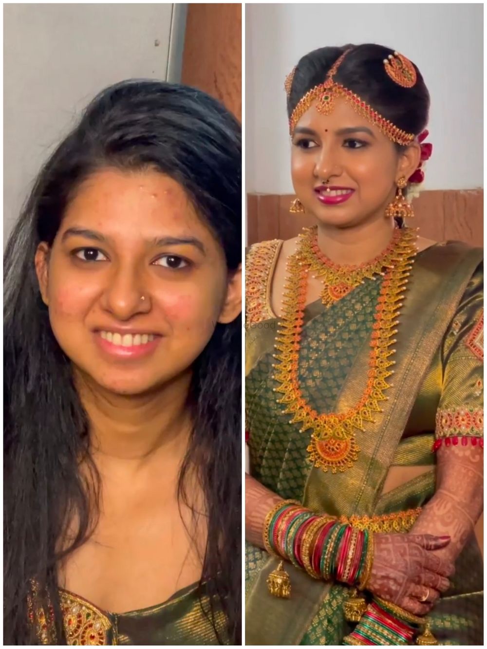 Photo From before and after of my bridals - By Makeover by Sahana Shetty