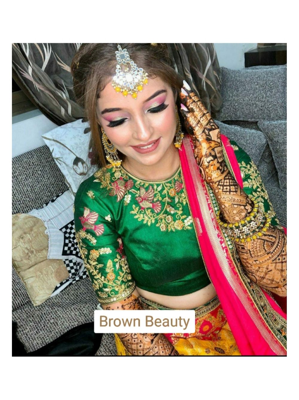Photo From Haldi / Mehandi bride's - By Brown Beauty Makeovers