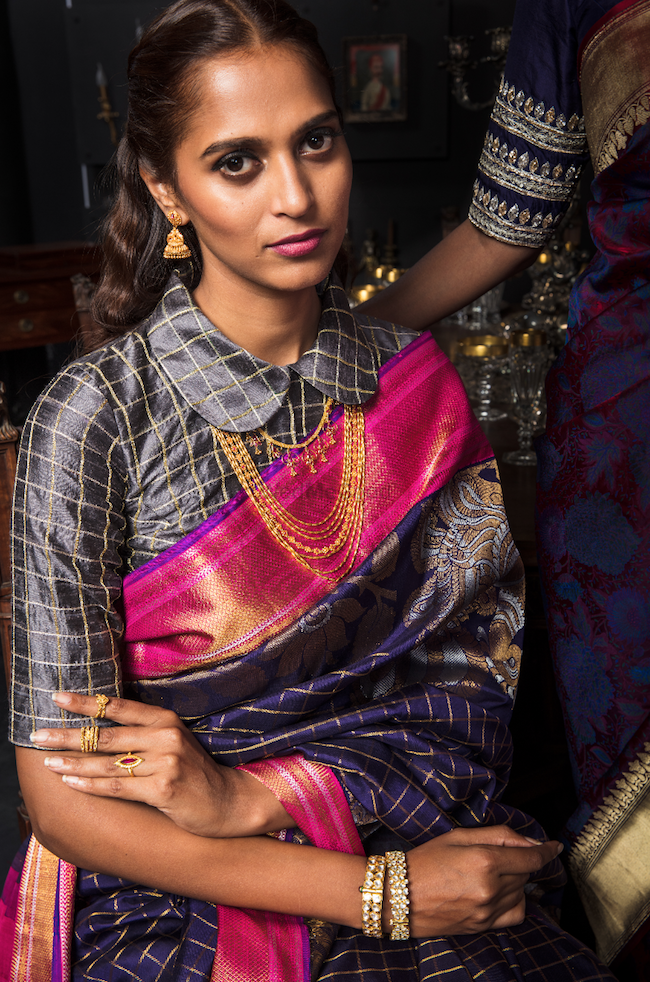 Photo of Unique Peter Pan collar blouse for saree