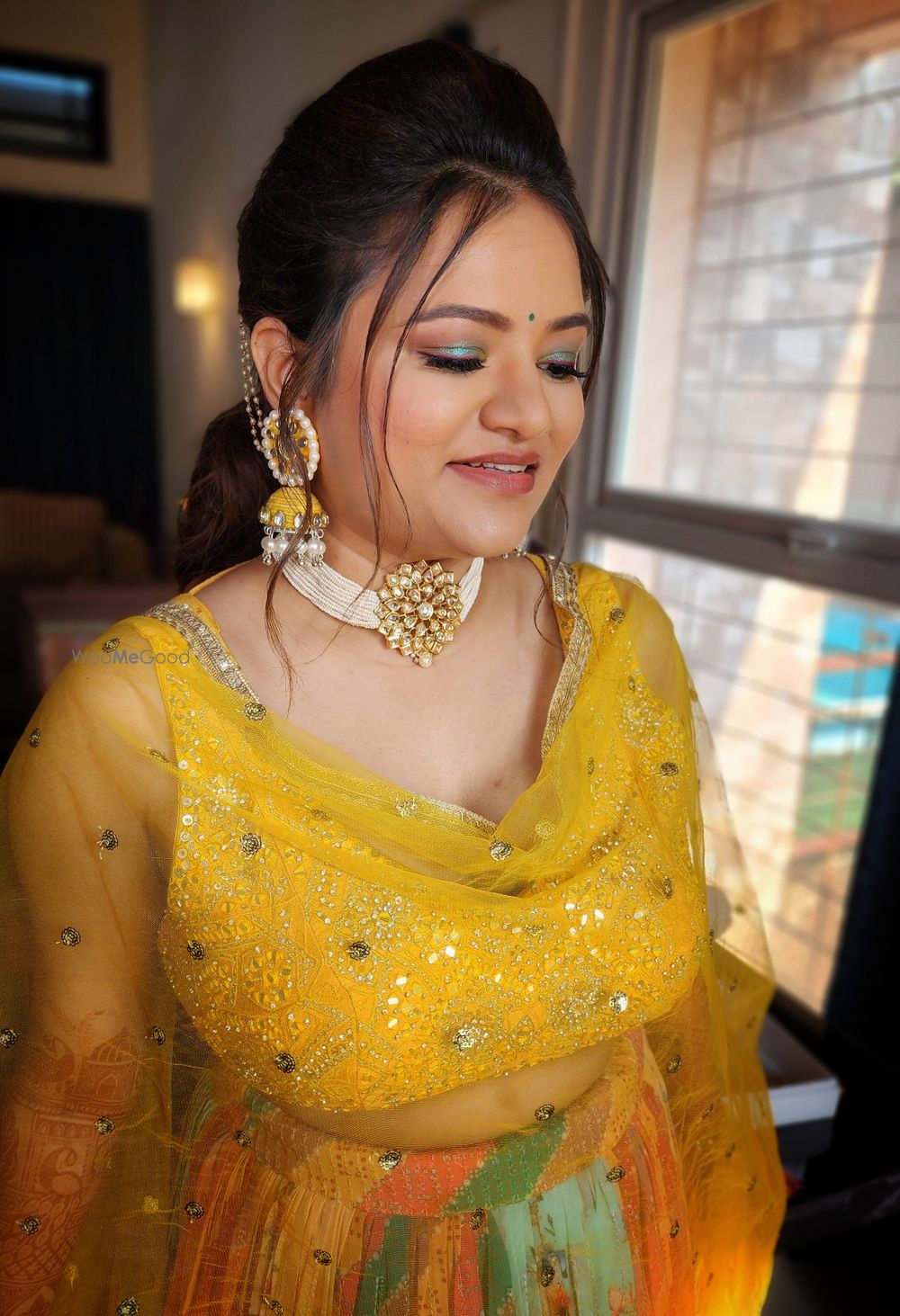 Photo From Bride Surbhi Nigam - Pooja look haldi Sangeet wedding - By Wow - Makeup Artist Reena