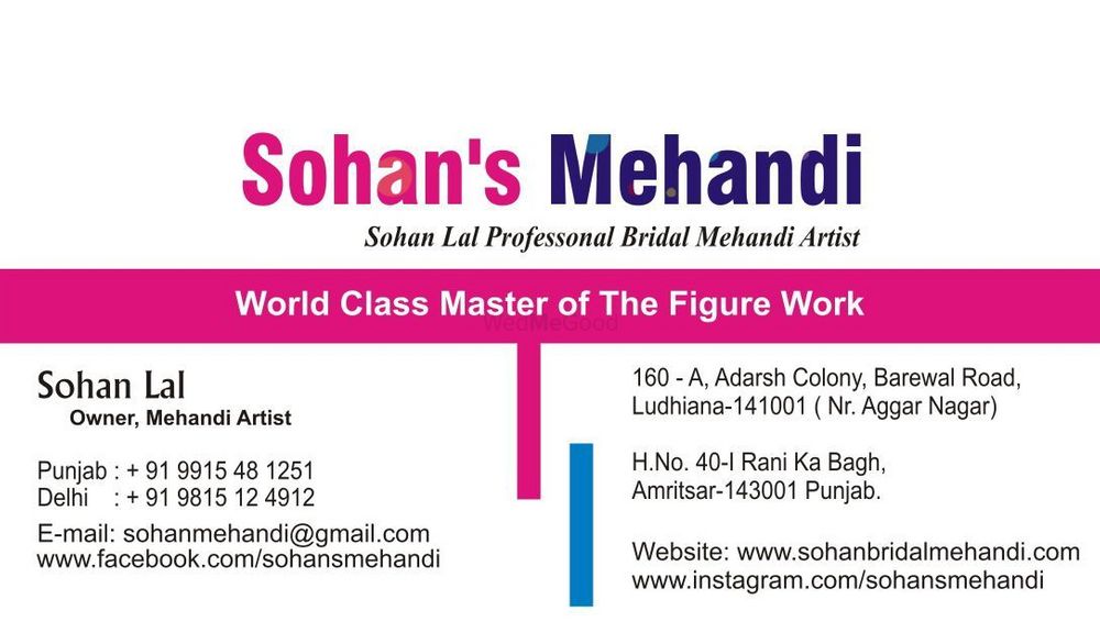 Photo From Sohan's Mehandi Contacts - By Sohan's Mehandi