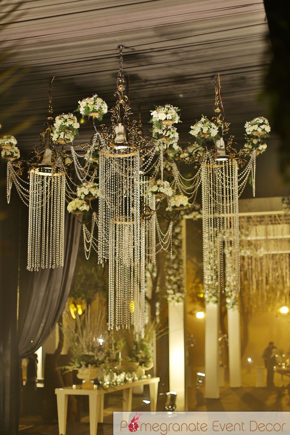 Photo of hanging chandeliers