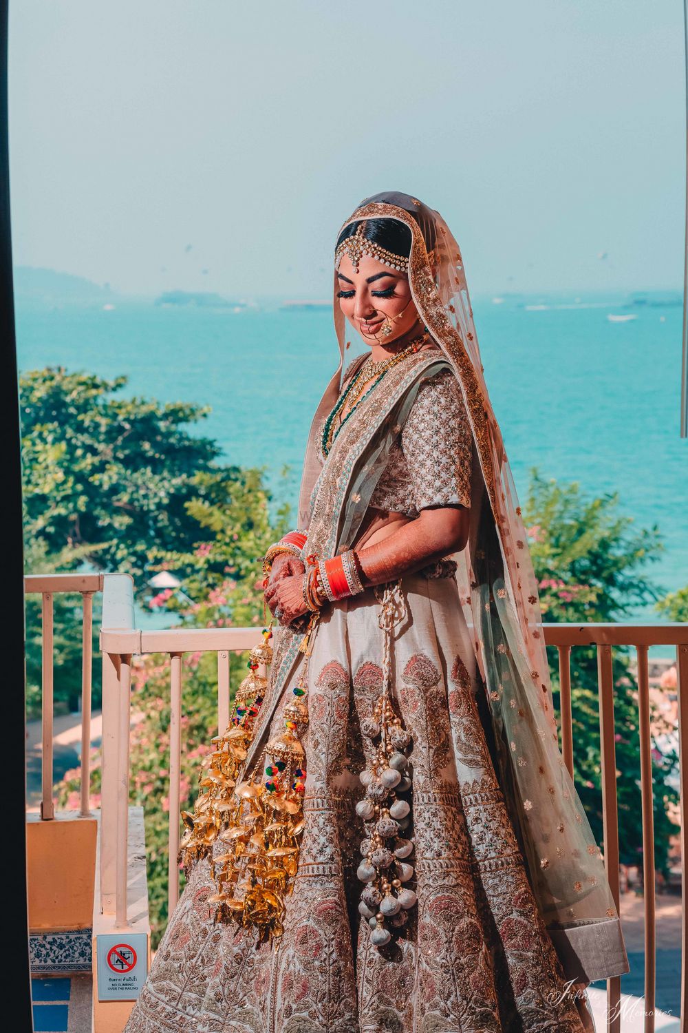 Photo of Offbeat unique bridal lehenga with embroidery