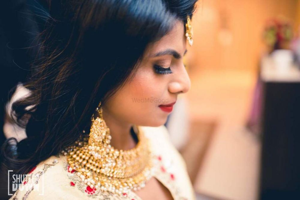 Photo of Bride Getting Ready - Gold Jewelry