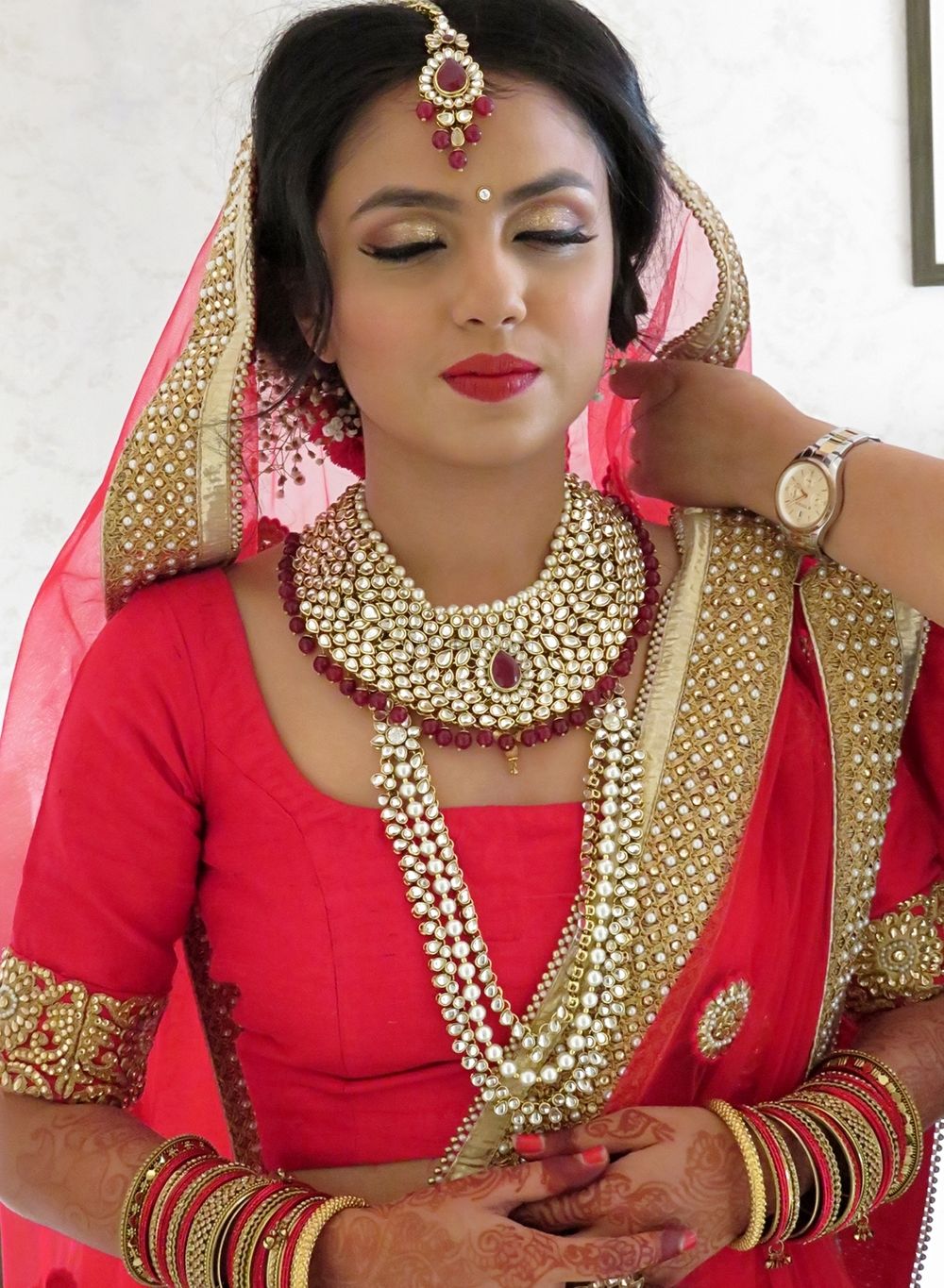 Photo From lady in Red! stunner - By Ritu Babbar Makeup and Hair
