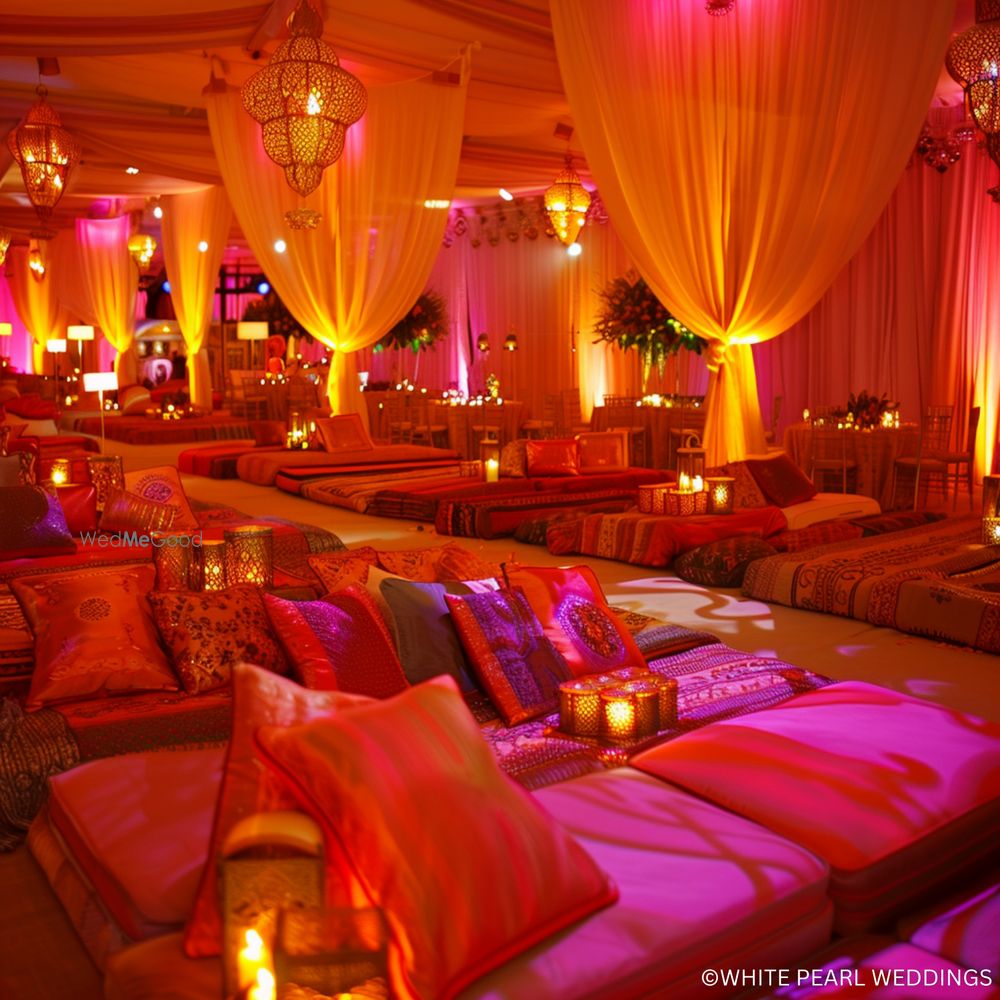 Photo From Vibrant Drapes Extravaganza: Rashmi & Aadithya's Sangeet - By White Pearl Weddings