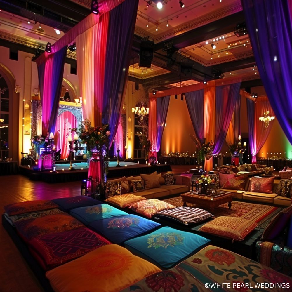 Photo From Vibrant Drapes Extravaganza: Rashmi & Aadithya's Sangeet - By White Pearl Weddings