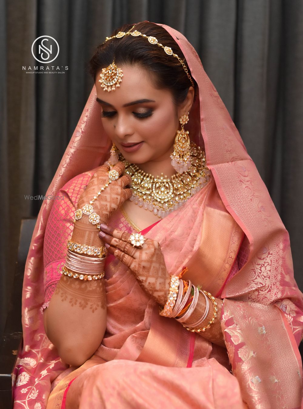 Photo From Bride with cool toned kanjivaram 2024 - By Namrata's Studio