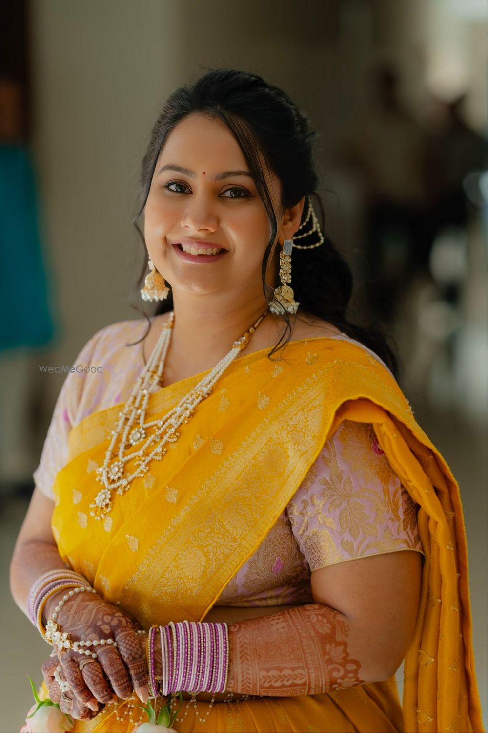 Photo From Bride Swetha Subramanian - Engt Sangeet Haldi Pooja Look - By Wow - Makeup Artist Reena