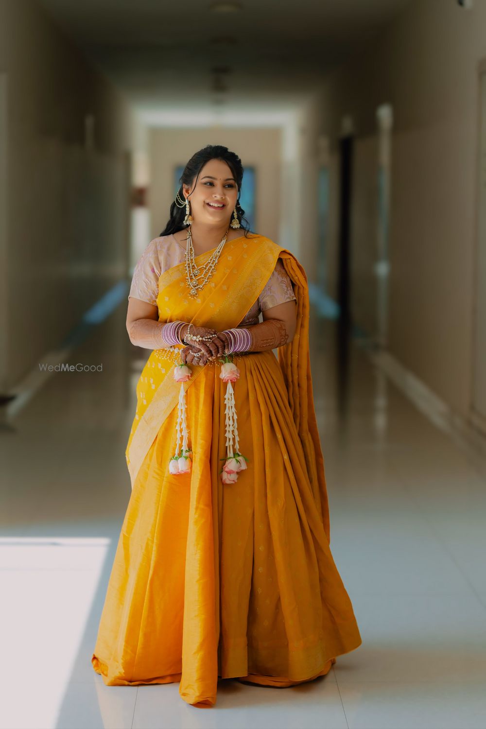 Photo From Bride Swetha Subramanian - Engt Sangeet Haldi Pooja Look - By Wow - Makeup Artist Reena